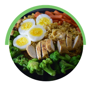 healthy and balanced meal preparation