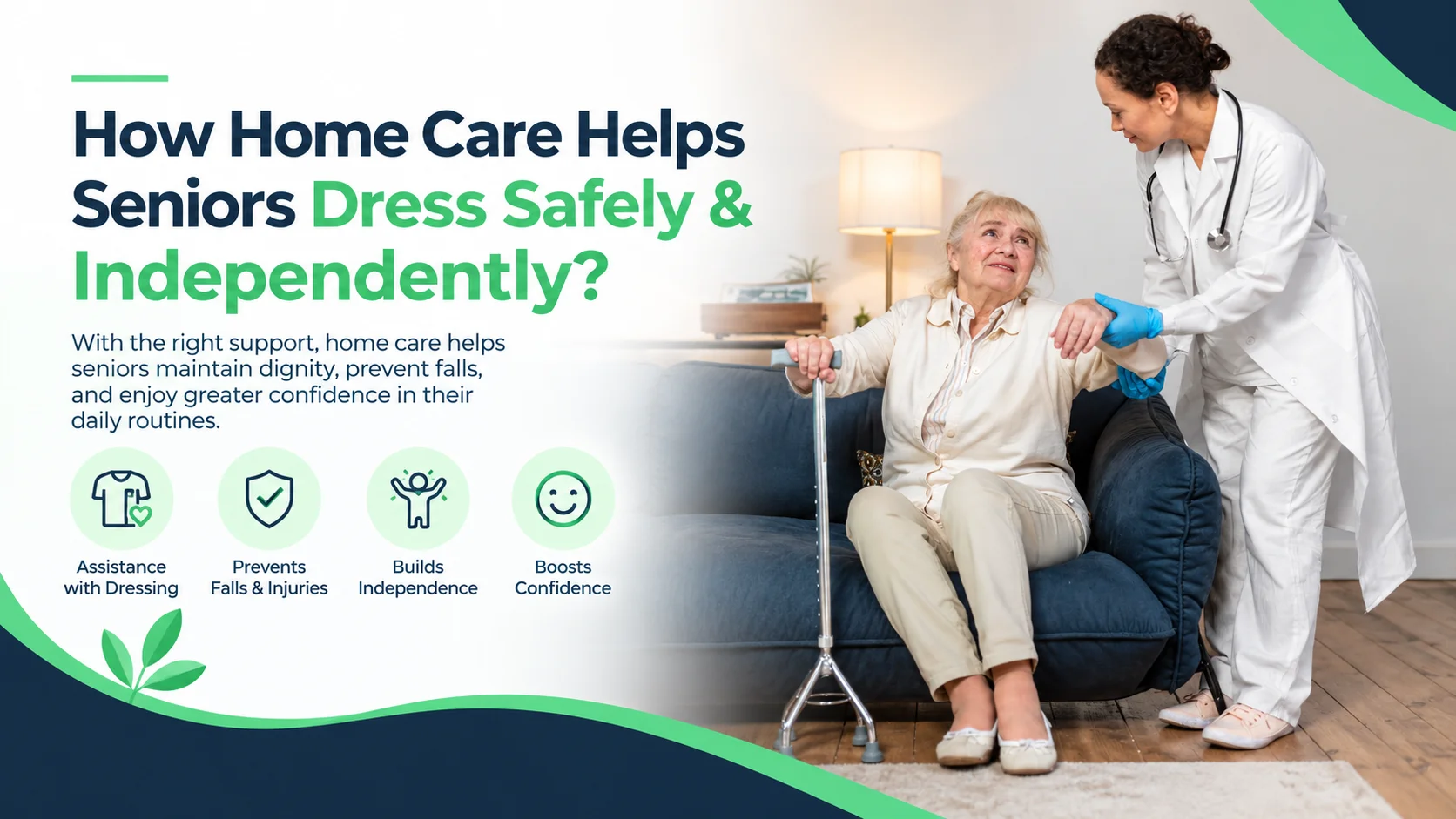 how home care helps seniors dress safely and independently